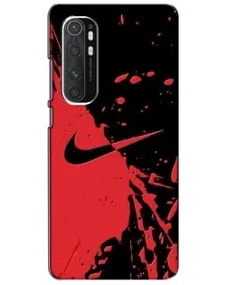 Чохол для Xiaomi Mi Note 10 Lite з картинкою «Червоні бризки Nike»