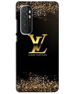 Чехол для Xiaomi Mi Note 10 Lite с картинкой «LV — золотые искры»