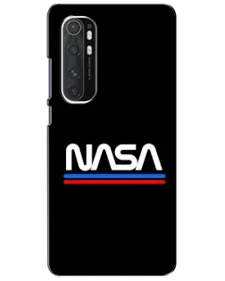 Чехол для Xiaomi Mi Note 10 Lite с картинкой «NASA — классика Red Blue»