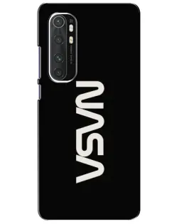 Чехол для Xiaomi Mi Note 10 Lite с картинкой «NASA — вертикальный логотип»