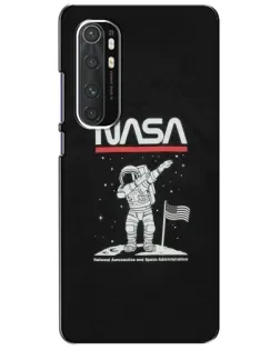 Чехол для Xiaomi Mi Note 10 Lite с картинкой «NASA — шагаем по Луне»