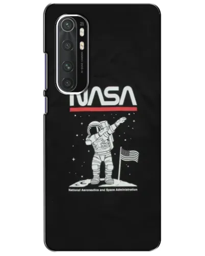 Чехол для Xiaomi Mi Note 10 Lite с картинкой «NASA — шагаем по Луне»