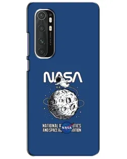 Чехол для Xiaomi Mi Note 10 Lite с картинкой «NASA — лунная миссия»