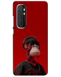 Чехол для Xiaomi Mi Note 10 Lite с картинкой «Bored Ape в красном»