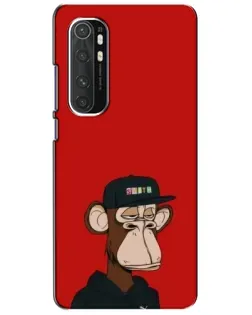 Чехол для Xiaomi Mi Note 10 Lite с картинкой «Bored Ape — красный фон»