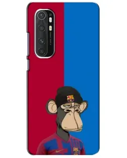 Чехол для Xiaomi Mi Note 10 Lite с картинкой «Bored Ape — фанат Барсы»