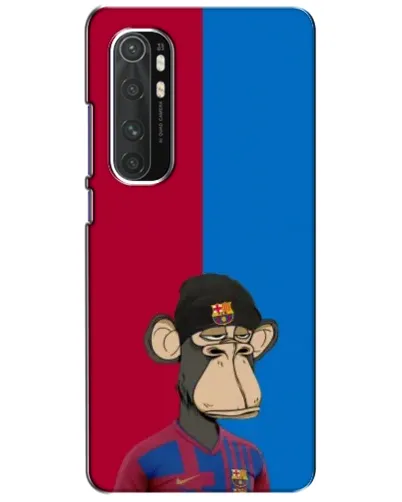 Чехол для Xiaomi Mi Note 10 Lite с картинкой «Bored Ape — фанат Барсы»