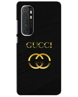 Чехол для Xiaomi Mi Note 10 Lite с картинкой «Золотой логотип Gucci»