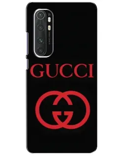 Чехол для Xiaomi Mi Note 10 Lite с картинкой «Gucci — красный логотип»
