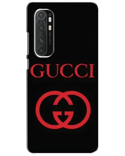 Чехол для Xiaomi Mi Note 10 Lite с картинкой «Gucci — красный логотип»