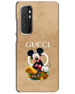 Чехол для Xiaomi Mi Note 10 Lite с картинкой «Микки Маус Gucci — крафт»