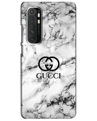 Чехол для Xiaomi Mi Note 10 Lite с картинкой «Gucci — мраморный шик»