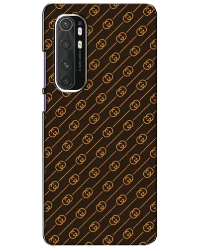 Чехол для Xiaomi Mi Note 10 Lite с картинкой «Gucci — золотые диагонали»