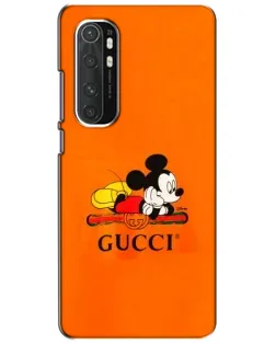 Чохол для Xiaomi Mi Note 10 Lite з картинкою «Міккі Маус Gucci — помаранч»