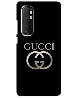 Чохол для Xiaomi Mi Note 10 Lite з картинкою «Gucci — золото на чорному»