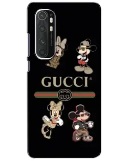 Чохол для Xiaomi Mi Note 10 Lite з картинкою «Gucci — герої Disney та монограма»