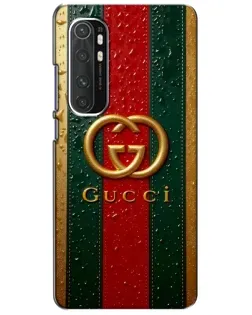 Чохол для Xiaomi Mi Note 10 Lite з картинкою «Gucci — фірмова смуга та золото»