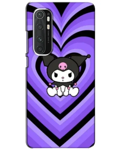 Чехол для Xiaomi Mi Note 10 Lite с картинкой «Kuromi и фиолетовые сердца»