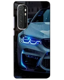Чехол для Xiaomi Mi Note 10 Lite с картинкой «Взгляд BMW с синими фарами»