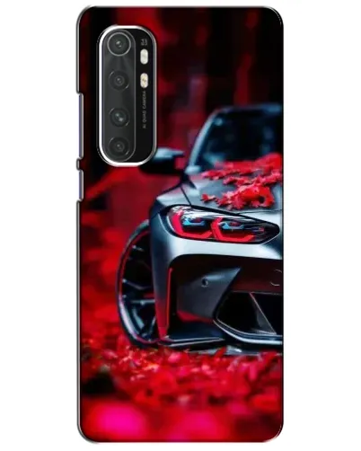 Чехол для Xiaomi Mi Note 10 Lite с картинкой «Спортивная BMW и цветы»