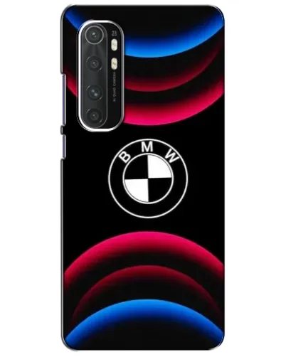 Чехол для Xiaomi Mi Note 10 Lite с картинкой «Логотип BMW и неоновые дуги»