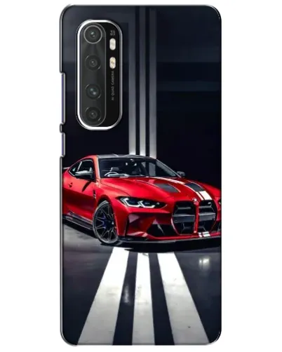 Чехол для Xiaomi Mi Note 10 Lite с картинкой «Красная BMW на дороге»
