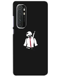 Чехол для Xiaomi Mi Note 10 Lite с картинкой «PUBG — силуэт воина»