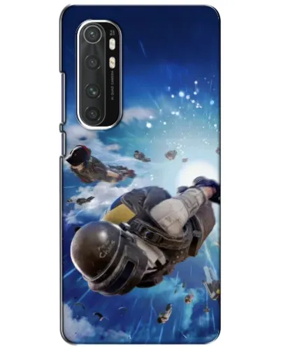 Чехол для Xiaomi Mi Note 10 Lite с картинкой «Десант PUBG — прыжок»