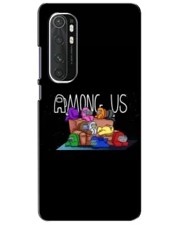 Чехол для Xiaomi Mi Note 10 Lite с картинкой «Логотип Among Us»