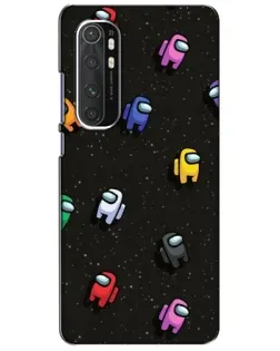 Чохол для Xiaomi Mi Note 10 Lite з картинкою «Космічний патерн Among Us»