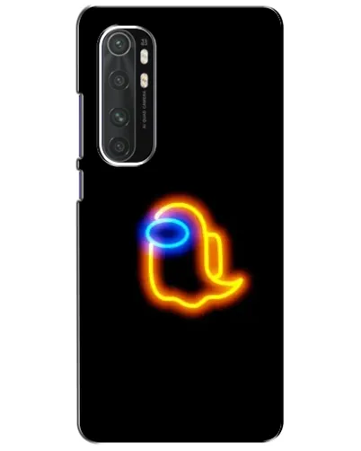 Чехол для Xiaomi Mi Note 10 Lite с картинкой «Among Us неоновое сияние»