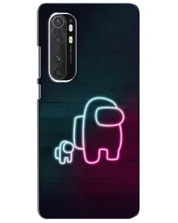 Чехол для Xiaomi Mi Note 10 Lite с картинкой «Among Us неон-арт»