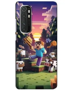 Чехол для Xiaomi Mi Note 10 Lite с картинкой «Стив на ферме»