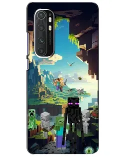 Чехол для Xiaomi Mi Note 10 Lite с картинкой «Эндермен в лесу»