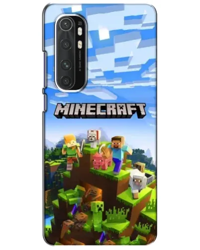 Чехол для Xiaomi Mi Note 10 Lite с картинкой «Minecraft классический мир»