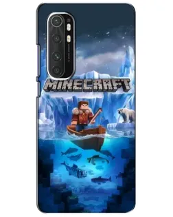 Чехол для Xiaomi Mi Note 10 Lite с картинкой «Minecraft ледяной мир»