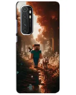 Чехол для Xiaomi Mi Note 10 Lite с картинкой «Стив в лесу»