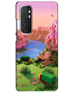 Чехол для Xiaomi Mi Note 10 Lite с картинкой «Розовое дерево Minecraft»