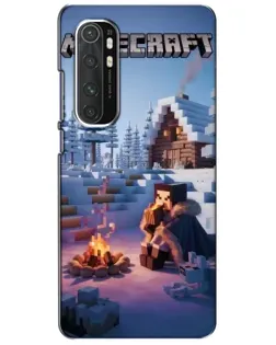 Чехол для Xiaomi Mi Note 10 Lite с картинкой «Зимний Minecraft»