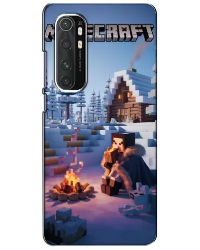 Чехол для Xiaomi Mi Note 10 Lite с картинкой «Зимний Minecraft»