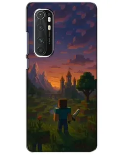 Чехол для Xiaomi Mi Note 10 Lite с картинкой «Стив у башни»