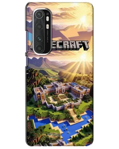 Чехол для Xiaomi Mi Note 10 Lite с картинкой «Minecraft панорама»