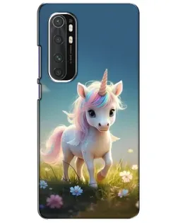 Чехол для Xiaomi Mi Note 10 Lite с картинкой «Единорог на поляне»