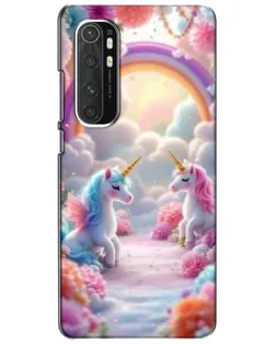 Чехол для Xiaomi Mi Note 10 Lite с картинкой «Радуга и единороги»