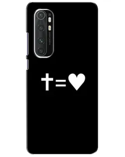 Чехол для Xiaomi Mi Note 10 Lite с картинкой «Крест и Сердце»