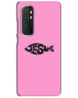 Чехол для Xiaomi Mi Note 10 Lite с картинкой «Розовый символ  Jesus»