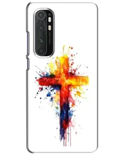 Чехол для Xiaomi Mi Note 10 Lite с картинкой «Акварельный крест»