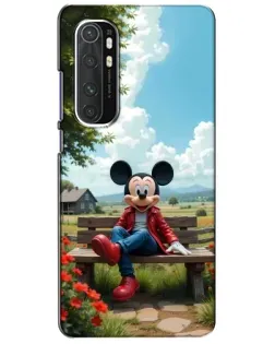 Чехол для Xiaomi Mi Note 10 Lite с картинкой «Микки на скамейке»