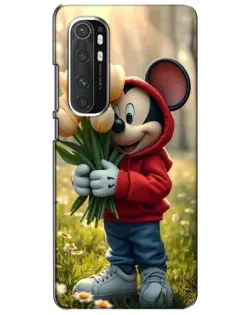 Чехол для Xiaomi Mi Note 10 Lite с картинкой «Микки с тюльпанами»
