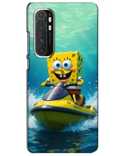 Чехол для Xiaomi Mi Note 10 Lite с картинкой «Спанч Боб на гидроцикле» Чехол для Xiaomi Mi Note 10 Lite с картинкой «Спанч Боб на гидроцикле»